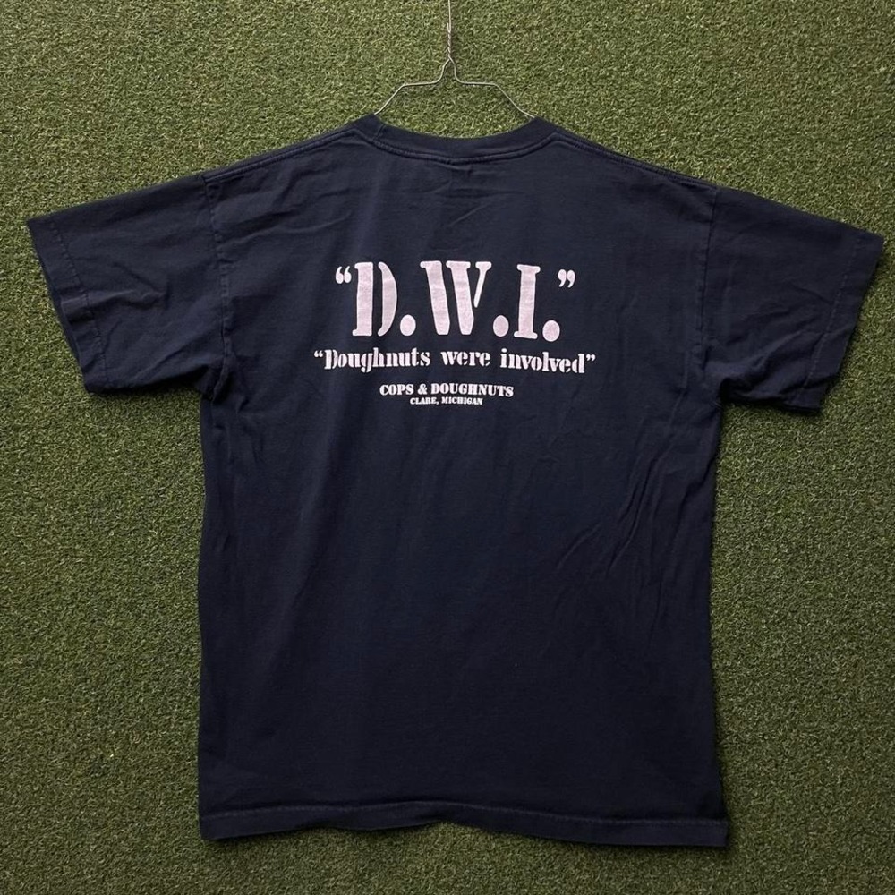 Vintage 00s DWI Doughnuts were Involved Funny Tee Shirt